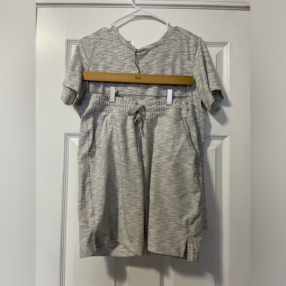 Mondetta Striped Gray Top